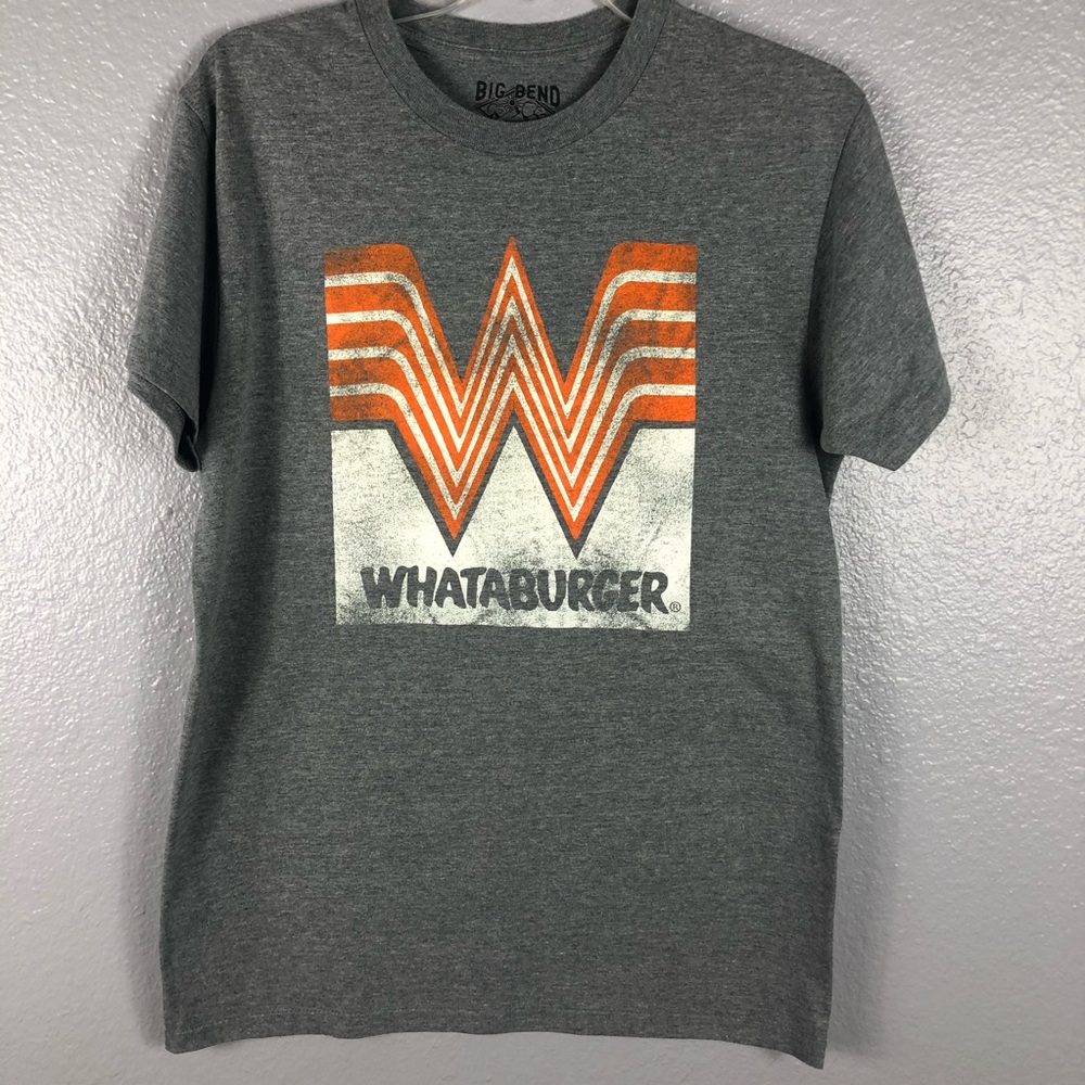Men's Gray Graphic Tee with Orange Logo
